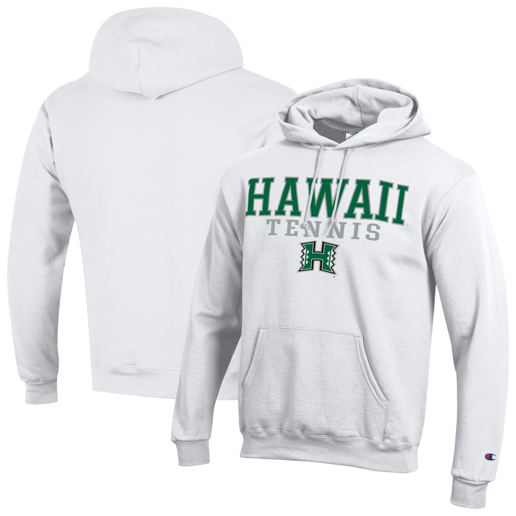  Hawaii Rainbow Warriors Champion Powerblend Pullover Hoodie - White